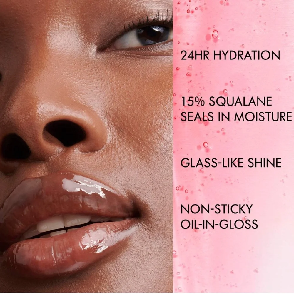 💎 Armani Beauty Prisma Glass Hydrating Lip Gloss Squalane Berry Beam Full-Size